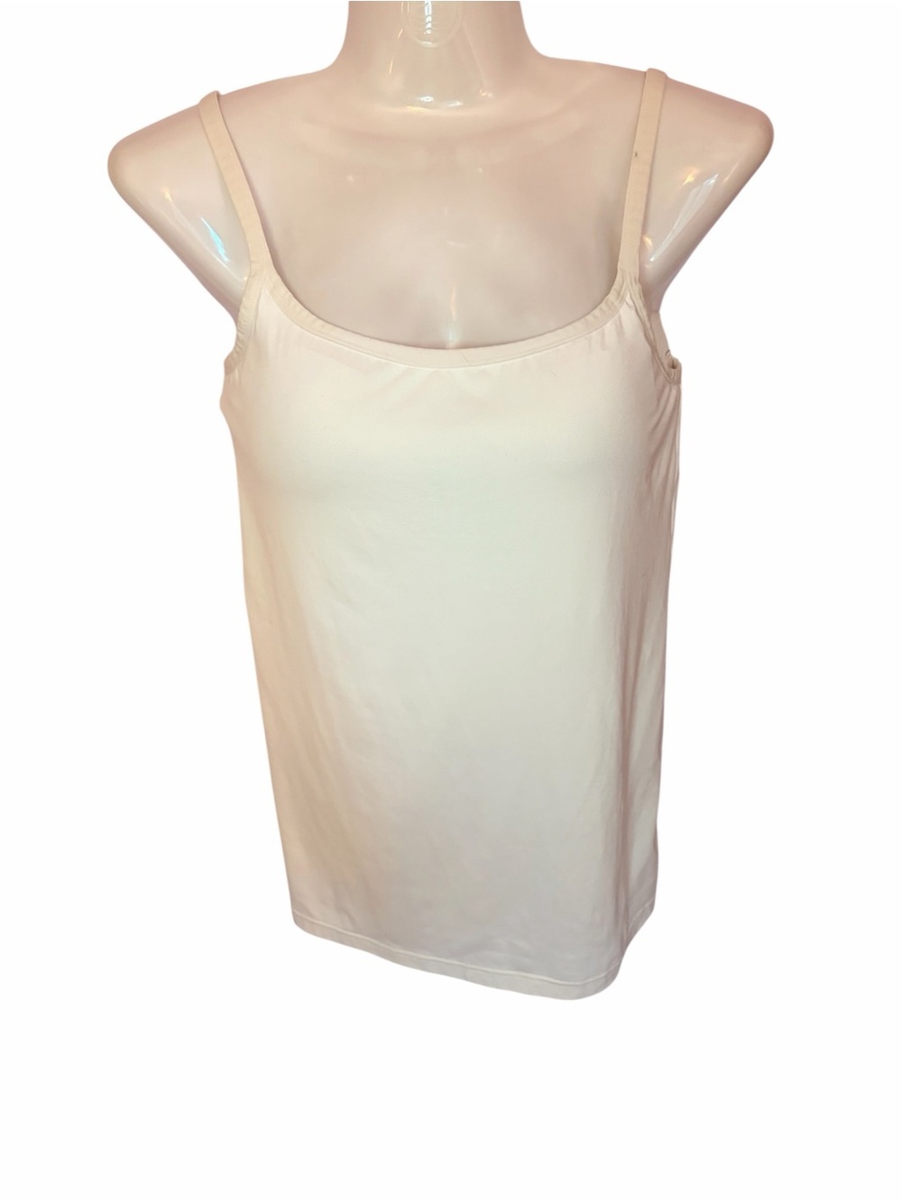 Uniqlo AIRism White Spaghetti Strap Camisole with cups